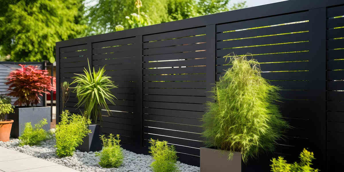 horizontal privacy fence ideas
