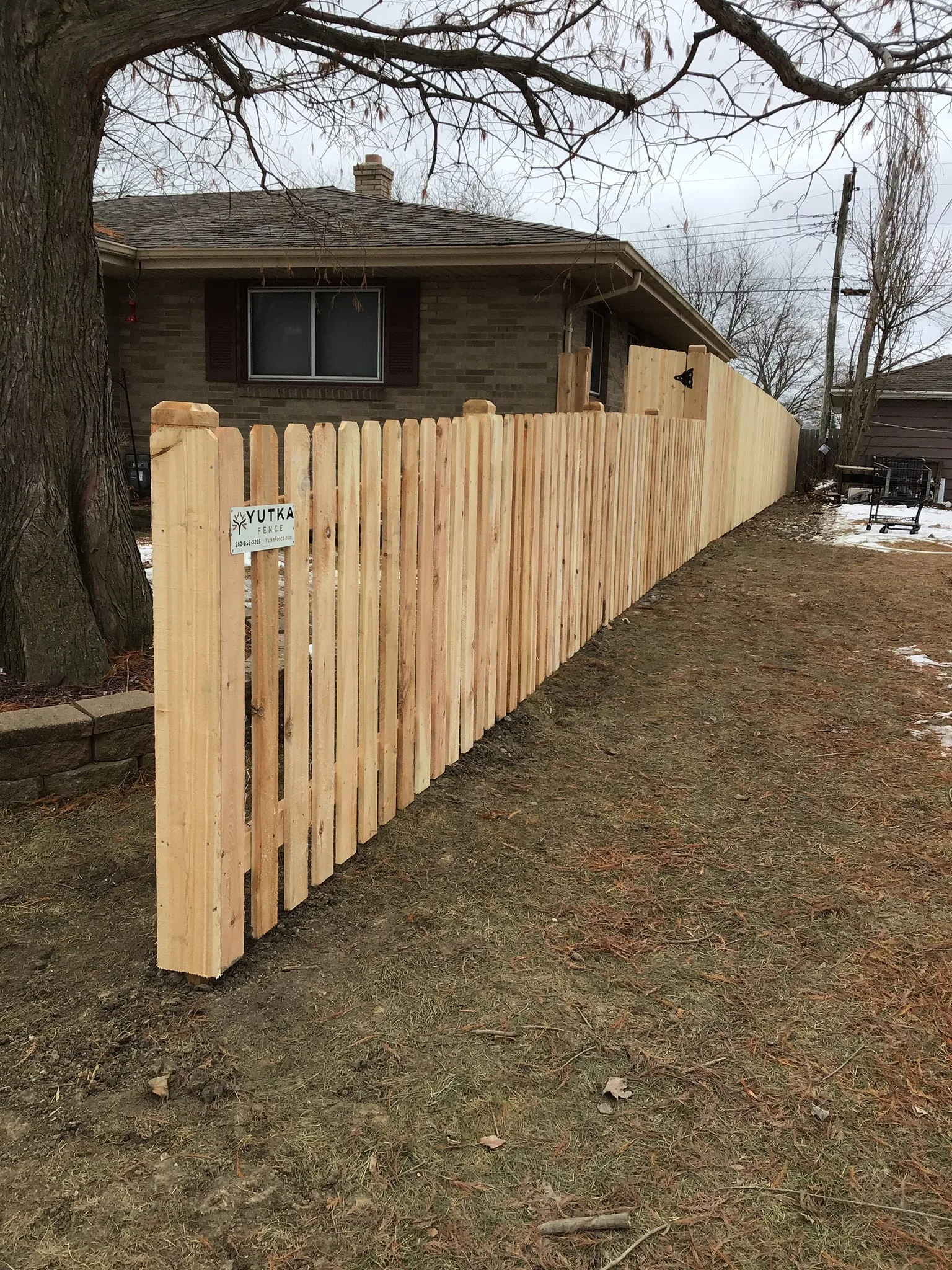 Wood Fence Installation in Sturtevant, WI
